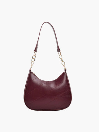 Hailey - Quilted Leather Crescent Shoulder Bag