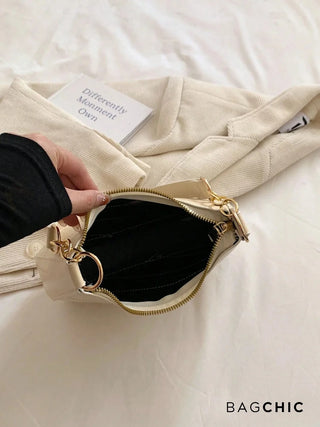 Hailey - Quilted Leather Crescent Shoulder Bag