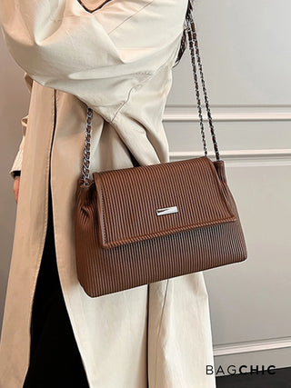 Cora - Retro Corduroy-Inspired Shoulder Bag