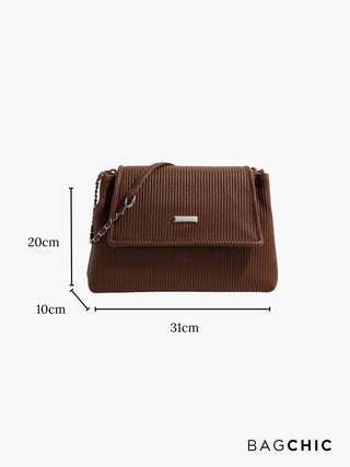 Cora - Retro Corduroy-Inspired Shoulder Bag