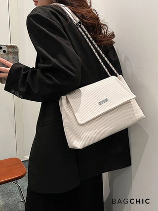 Cora - Retro Corduroy-Inspired Shoulder Bag