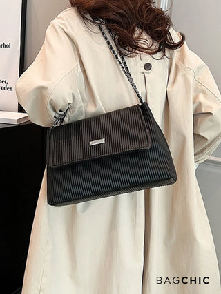 Cora - Retro Corduroy-Inspired Shoulder Bag