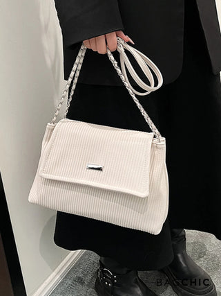 Cora - Retro Corduroy-Inspired Shoulder Bag