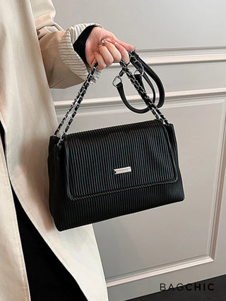 Cora - Retro Corduroy-Inspired Shoulder Bag