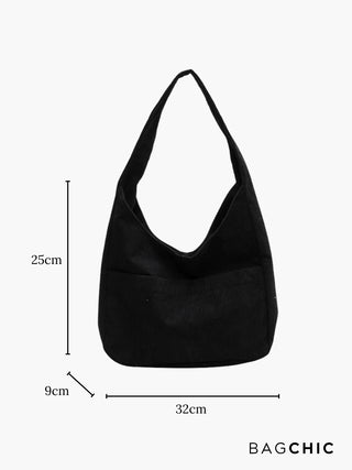 Sarah - Retro Corduroy Slouchy Tote Bag