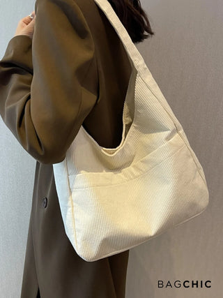 Sarah - Retro Corduroy Slouchy Tote Bag