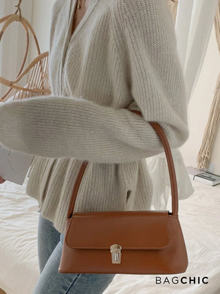 Natalia - Retro Leather Flap Top Bag