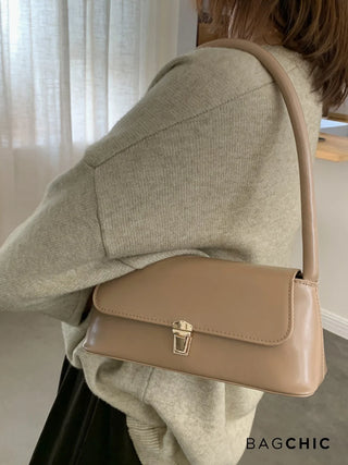 Natalia - Retro Leather Flap Top Bag