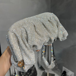 Julia - Sparkle Ruched Rhinestone Mini Bag