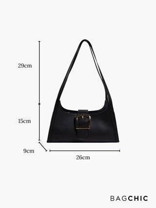 Millie - Sleek Belted Leather Shoulder Bag