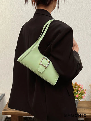 Millie - Sleek Belted Leather Shoulder Bag