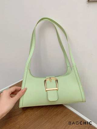 Millie - Sleek Belted Leather Shoulder Bag