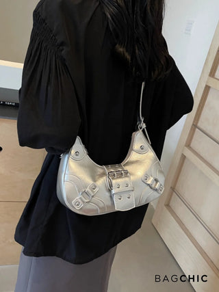 Bella - Sleek Leather Gothic-Inspired Buckle Bag