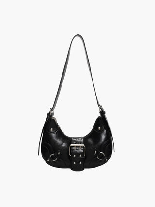 Bella - Sleek Leather Gothic-Inspired Buckle Bag