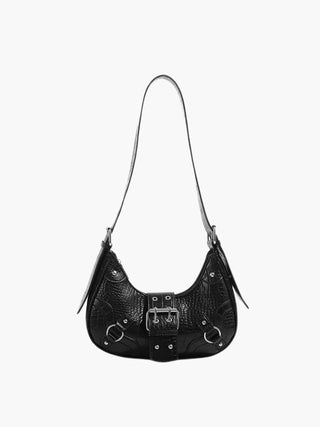 Bella - Sleek Leather Gothic-Inspired Buckle Bag