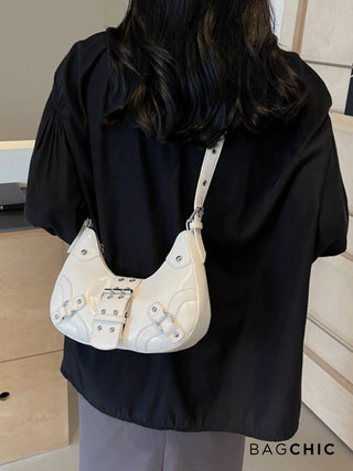 Bella - Sleek Leather Gothic-Inspired Buckle Bag
