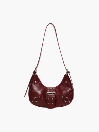 Bella - Sleek Leather Gothic-Inspired Buckle Bag