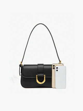Josie - Sleek Leather Modern Flap Bag