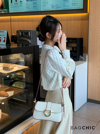 Josie - Sleek Leather Modern Flap Bag