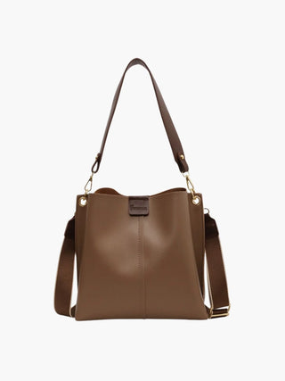 Lucia - Sleek Open-Top Multi-Strap Shoulder Bag