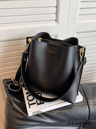 Lucia - Sleek Open-Top Multi-Strap Shoulder Bag