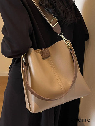 Lucia - Sleek Open-Top Multi-Strap Shoulder Bag