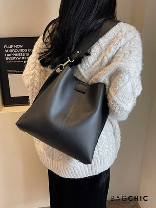 Lucia - Sleek Open-Top Multi-Strap Shoulder Bag