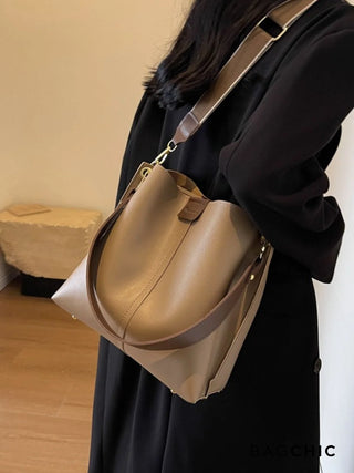 Lucia - Sleek Open-Top Multi-Strap Shoulder Bag