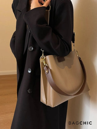 Lucia - Sleek Open-Top Multi-Strap Shoulder Bag