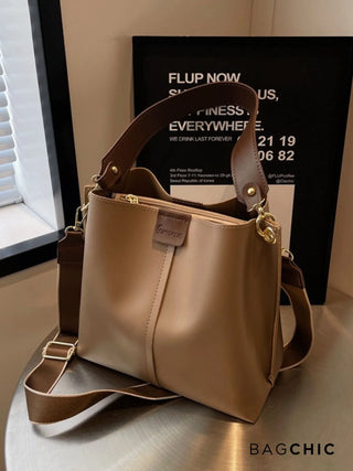 Lucia - Sleek Open-Top Multi-Strap Shoulder Bag