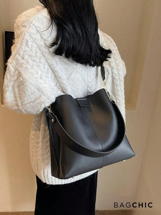 Lucia - Sleek Open-Top Multi-Strap Shoulder Bag