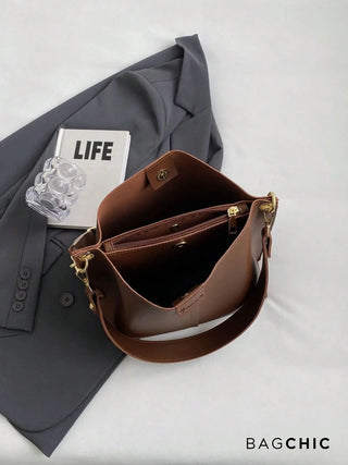 Lucia - Sleek Open-Top Multi-Strap Shoulder Bag