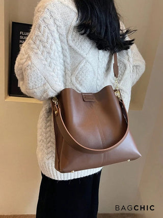 Lucia - Sleek Open-Top Multi-Strap Shoulder Bag