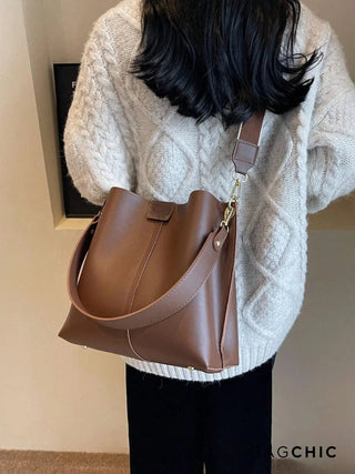 Lucia - Sleek Open-Top Multi-Strap Shoulder Bag