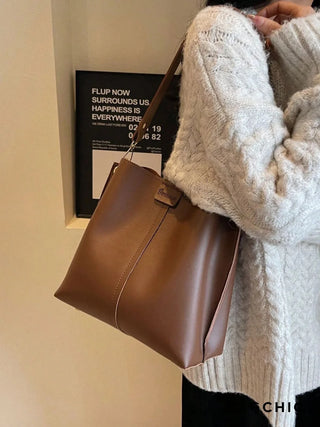 Lucia - Sleek Open-Top Multi-Strap Shoulder Bag