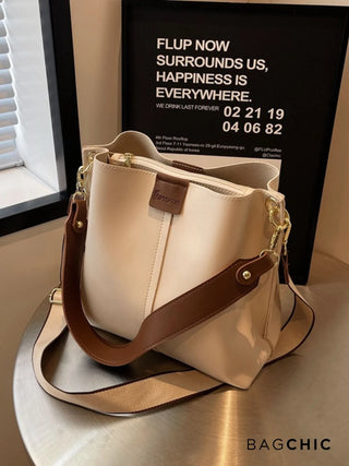 Lucia - Sleek Open-Top Multi-Strap Shoulder Bag