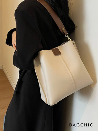 Lucia - Sleek Open-Top Multi-Strap Shoulder Bag