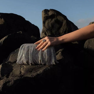 Julia - Sparkle Ruched Rhinestone Mini Bag