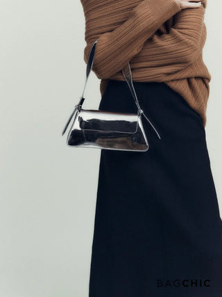 Sophia - Metallic Leather Hand Bag