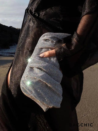 Julia - Sparkle Ruched Rhinestone Mini Bag