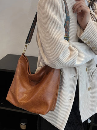Ashley - Square Shape Leather Hobo Bag