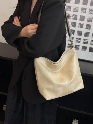 Ashley - Square Shape Leather Hobo Bag