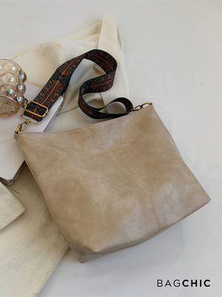 Ashley - Square Shape Leather Hobo Bag