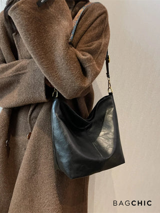 Ashley - Square Shape Leather Hobo Bag