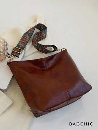 Ashley - Square Shape Leather Hobo Bag