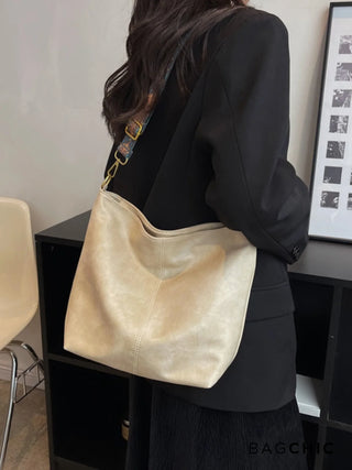 Ashley - Square Shape Leather Hobo Bag