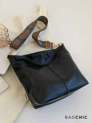 Ashley - Square Shape Leather Hobo Bag
