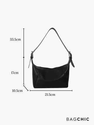 Amira - Textured Leather Everyday Shoulder Bag