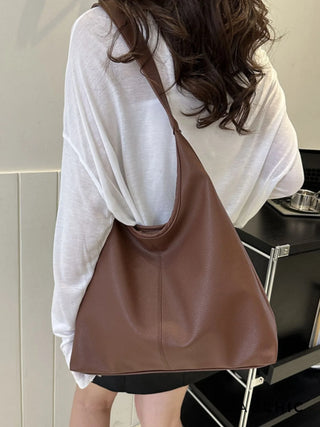 Margaret - Textured Leather Slouchy Hobo Bag
