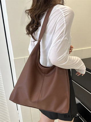 Margaret - Textured Leather Slouchy Hobo Bag